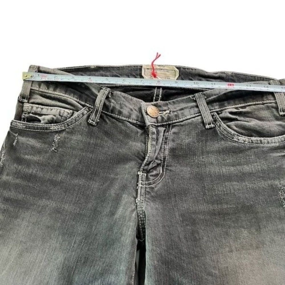 Current/Elliott The Skinny Jeans Overcast Destroy Grey Low Rise 27 - Picture 6 of 14